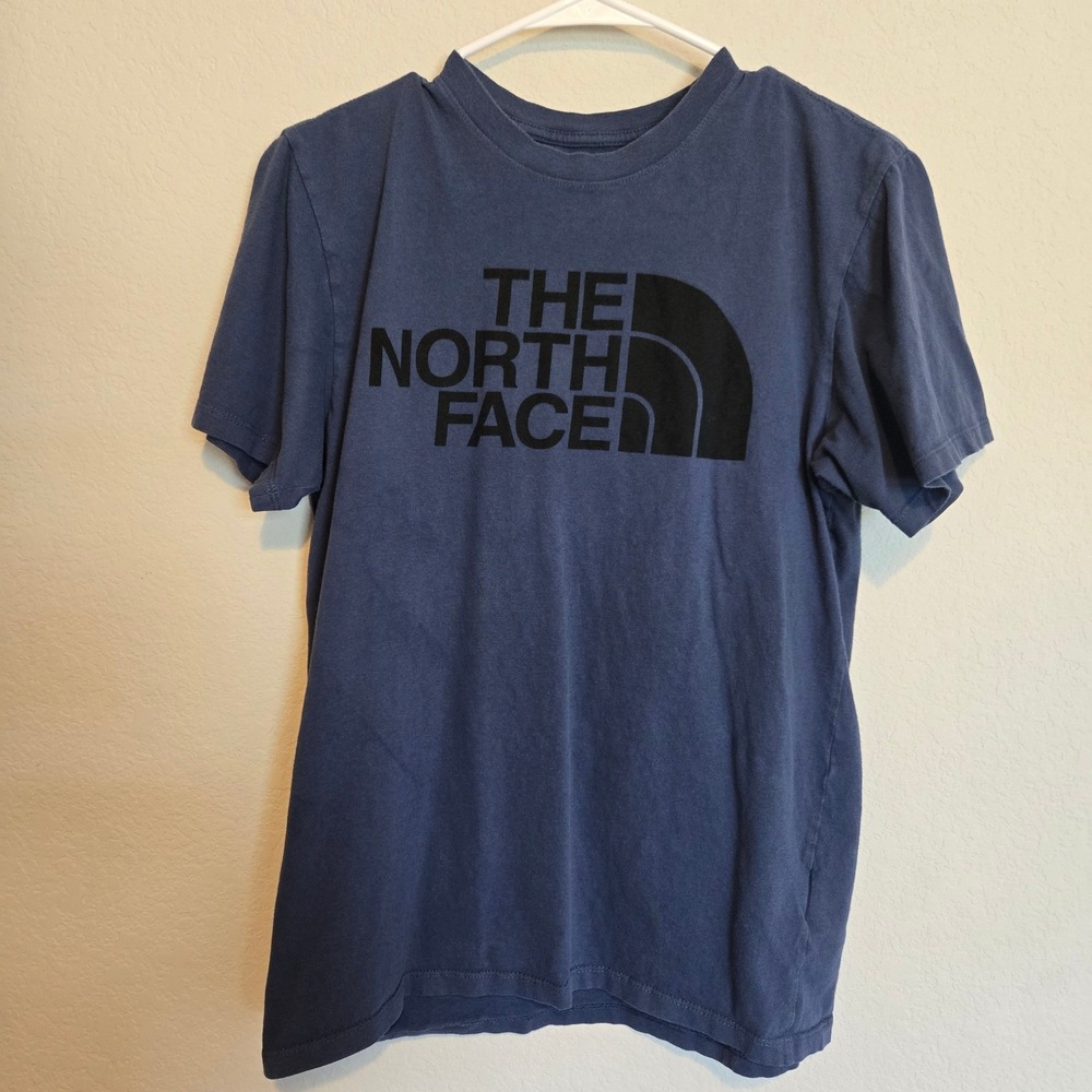 The North Face Blue Cotton Short Sleeve Graphic T Shirt Men's Size S